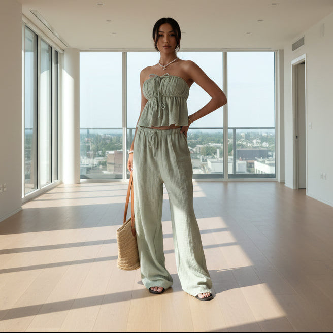 Set aus Tube-Top und Hose zum Binden