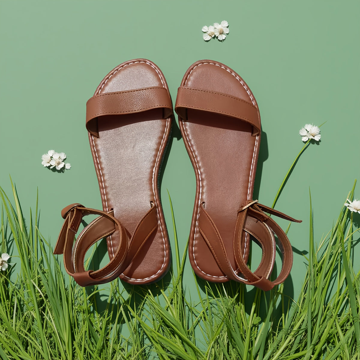Ledersandalen mit Knöchelriemen