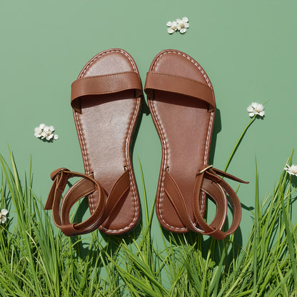 Ankle Strap Leather Sandals
