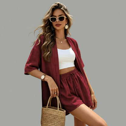 Casual Linen Blend Vacation Set