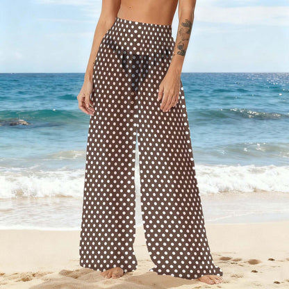Sheer Polka Dot Beach Cover-Up Pants