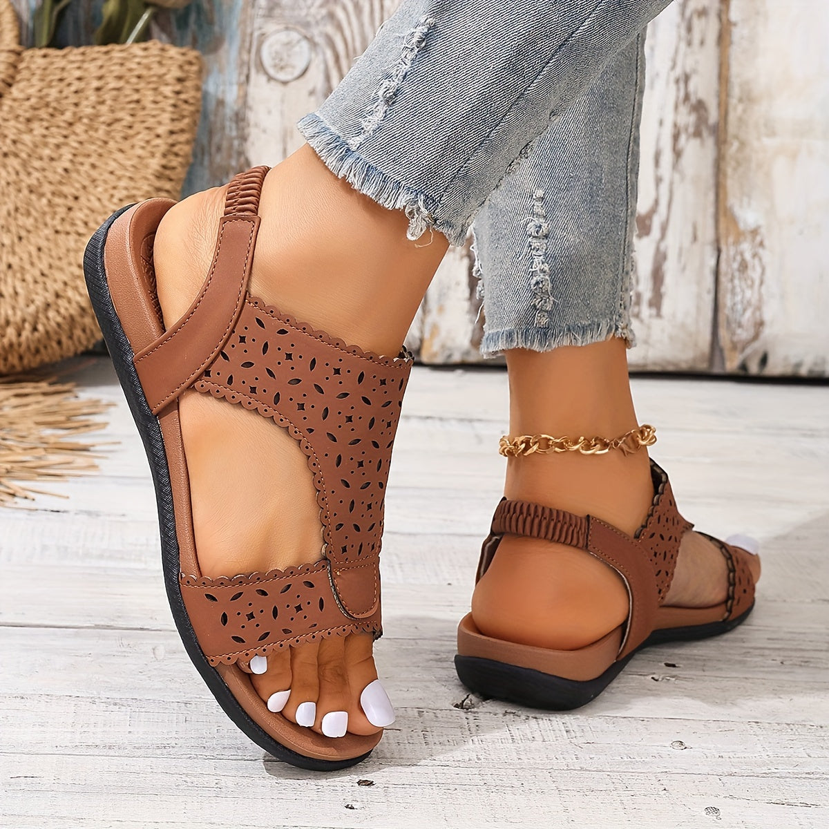 Ledersandalen mit weicher Sohle für den Alltag