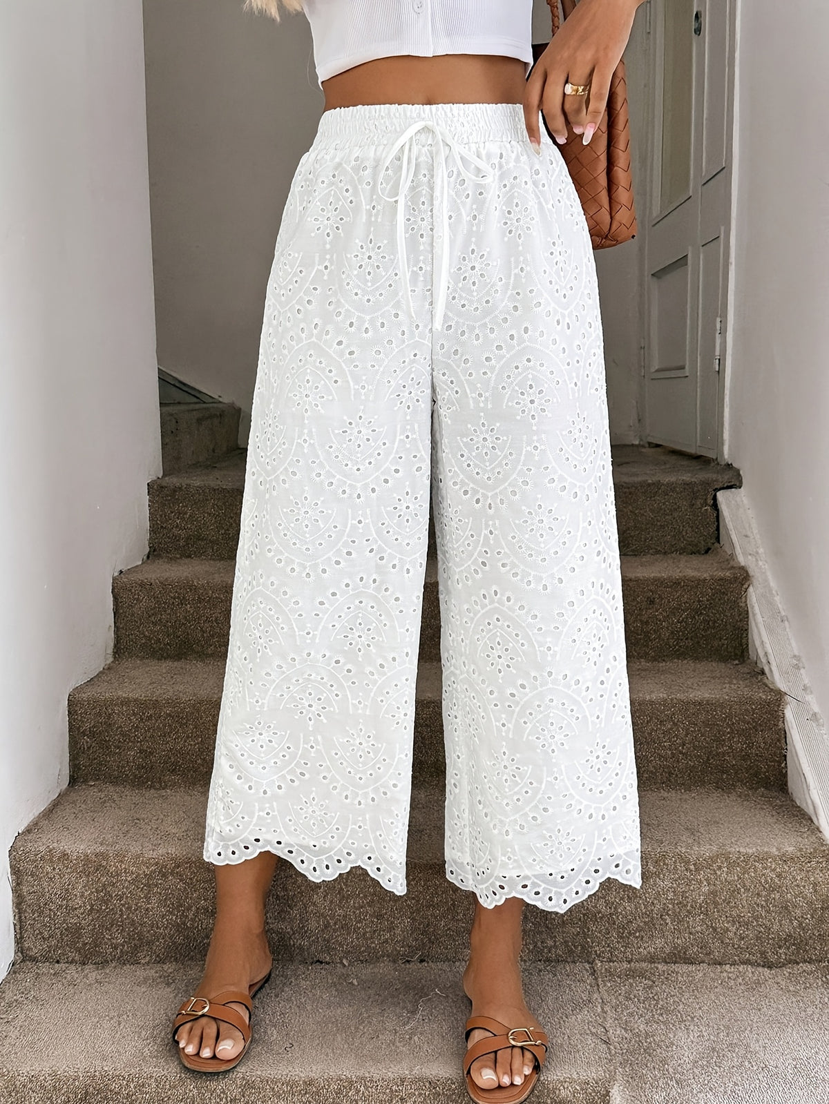 Cropped-Sommerhose im Boho-Stil