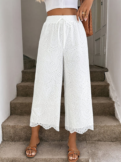 Bohemian Style Cropped Summer Pants