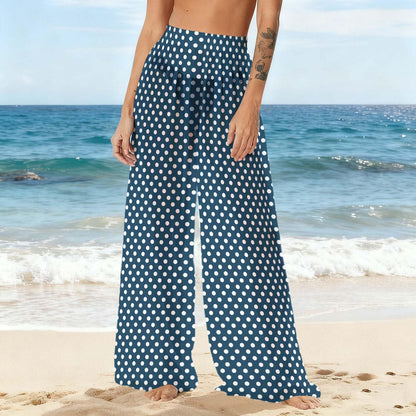 Sheer Polka Dot Beach Cover-Up Pants